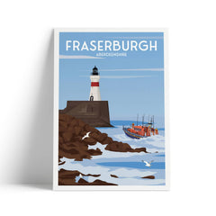 Fraserburgh A4 travel poster print