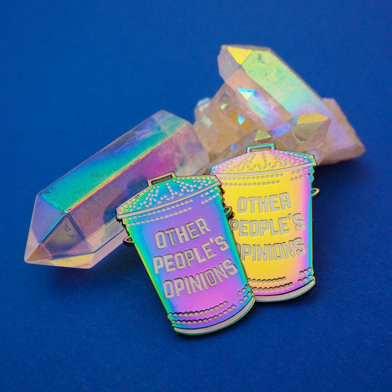Other people's opinions enamel pin