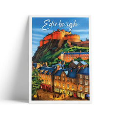 Edinburgh Castle A4 travel poster print