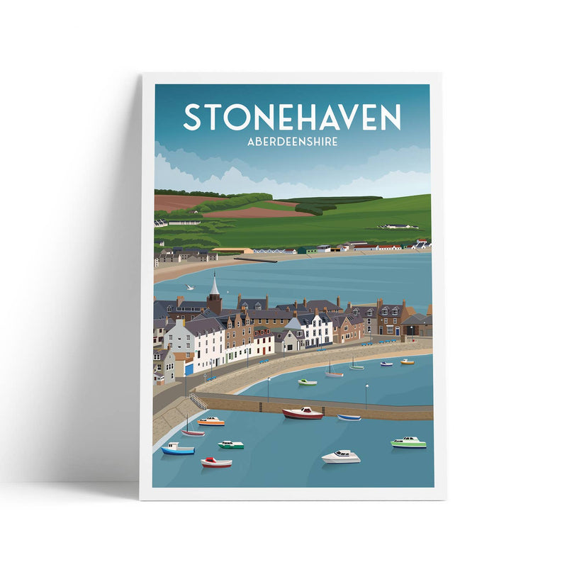 Stonehaven A4 travel poster print