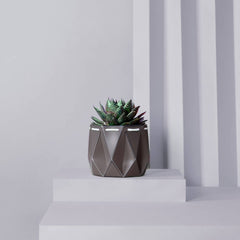 Origami plant pot (slate grey) - 3 sizes available