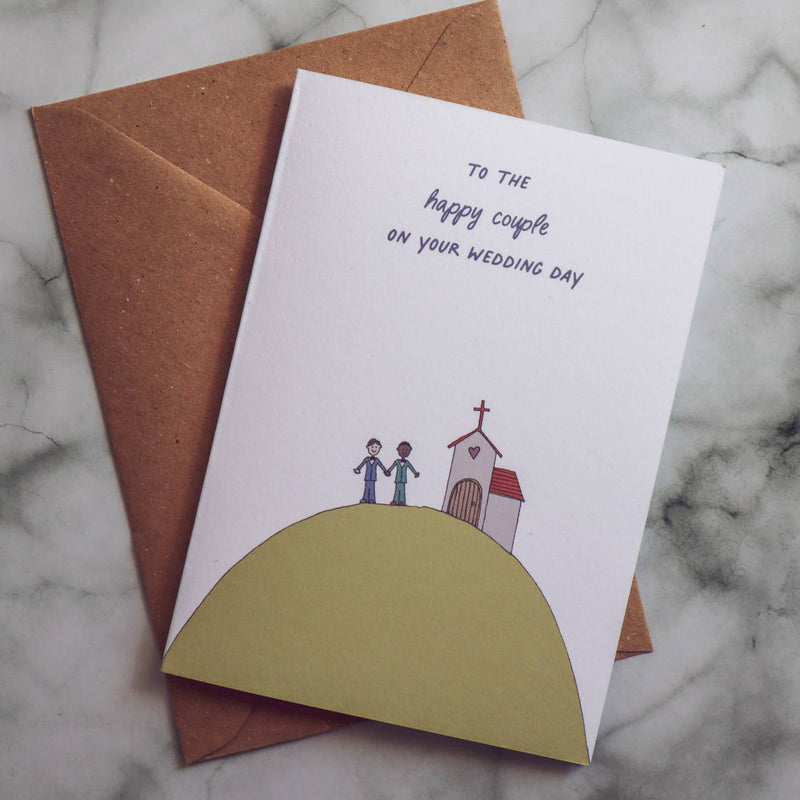 To the happy couple on your wedding day (two grooms)card