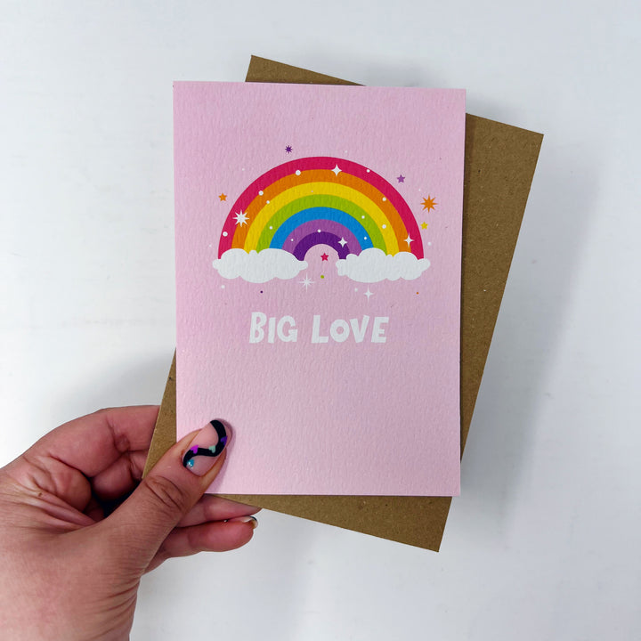 Big love rainbow card