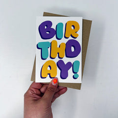 Birthday bubble letters card