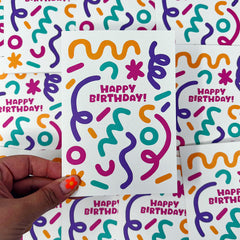 Happy birthday doodles card