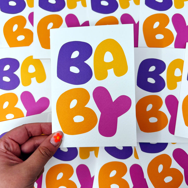 Baby bubble card