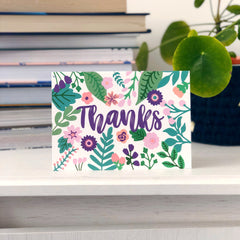 Thanks flowers card