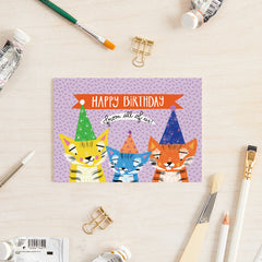 Happy birthday from all of us party tiger card