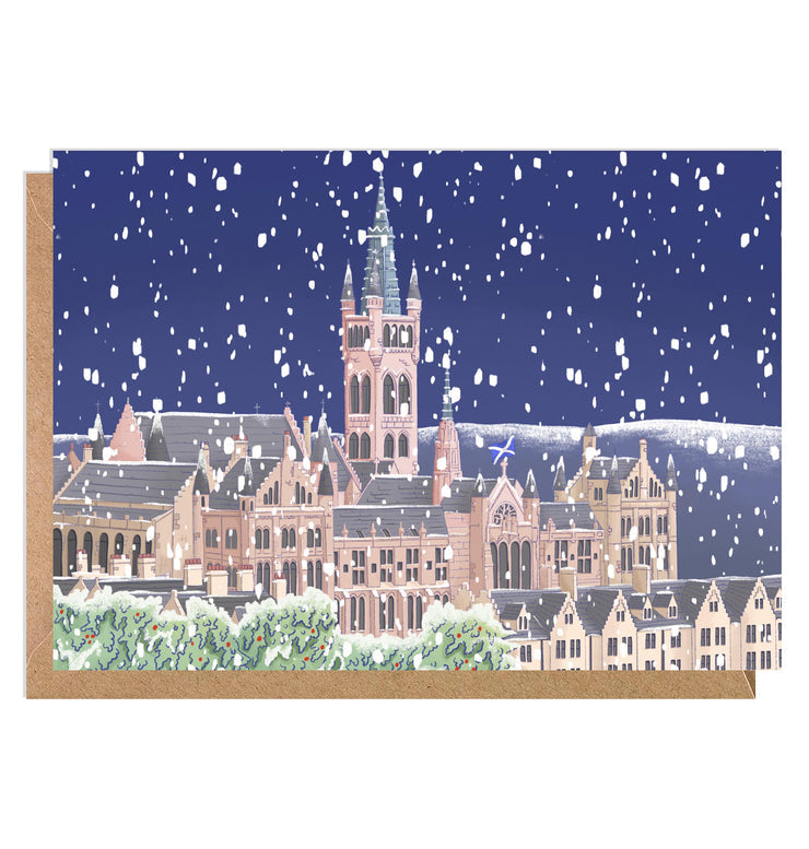 Snowy University of Glasgow Christmas card