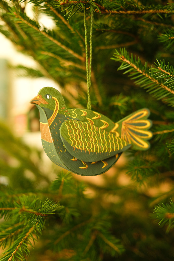 Partridge Screen Printed Decoration