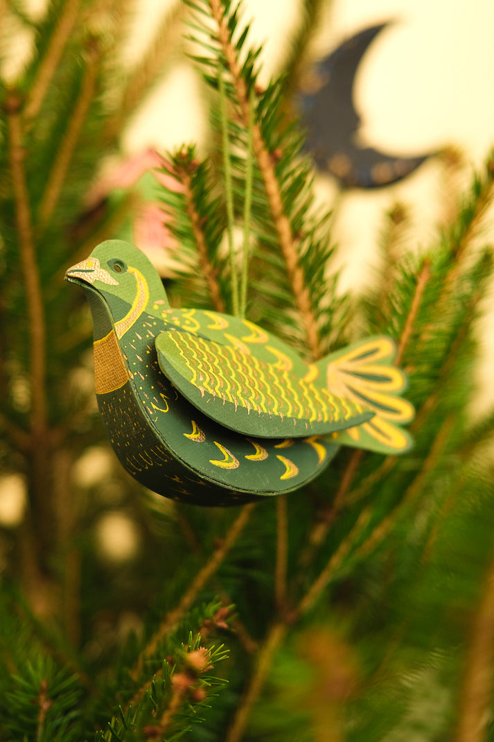 Partridge Screen Printed Decoration