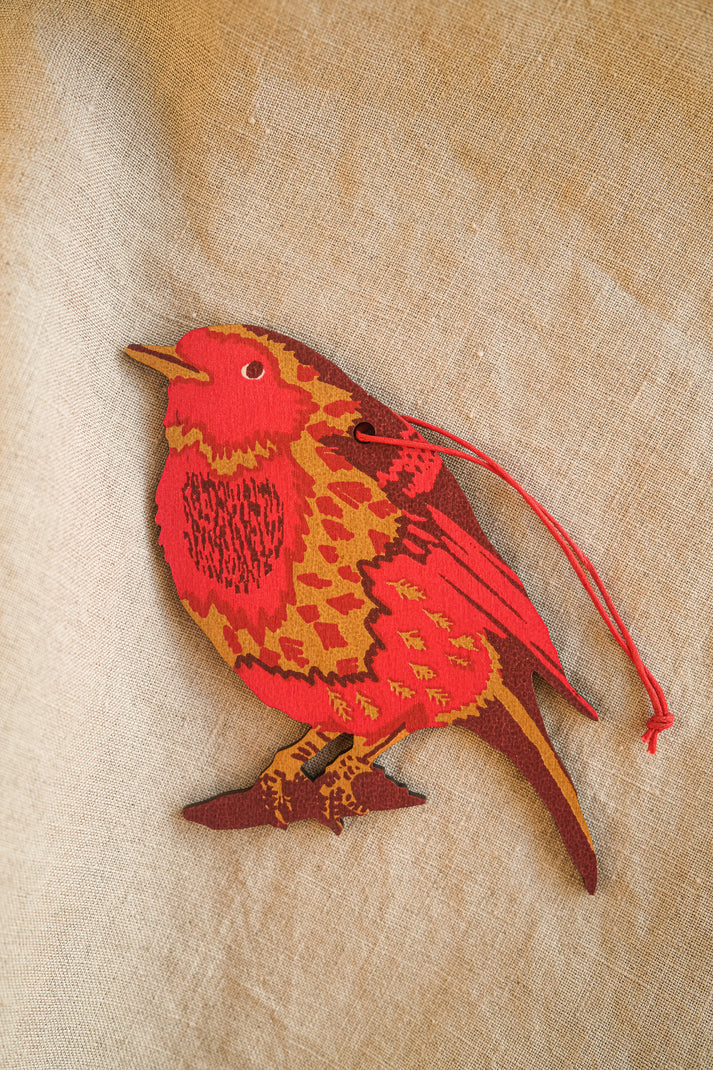 Wooden Robin decoration (single pack)