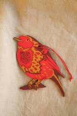 Wooden Robin decoration (single pack)
