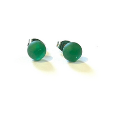 Green frosted glass whisky bottle studs