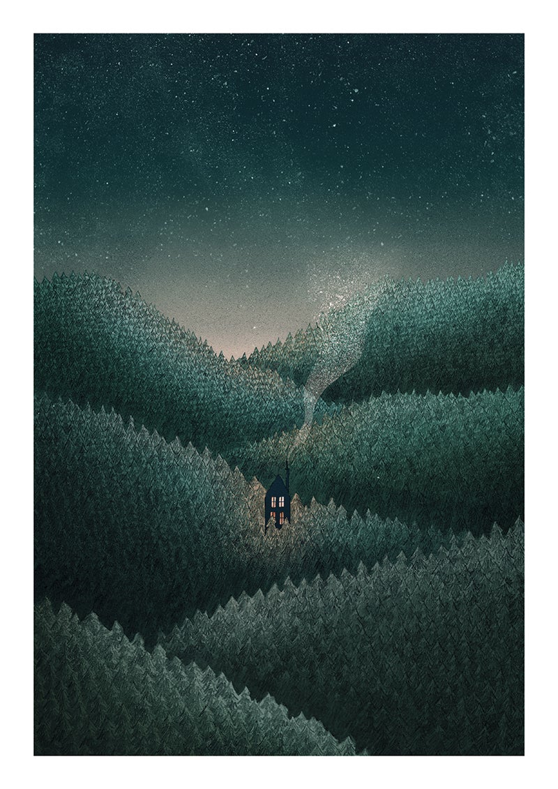 'In The Pines' A4 print