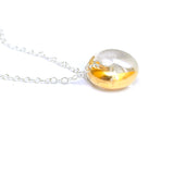 Clear & gold glass whisky bottle pendant