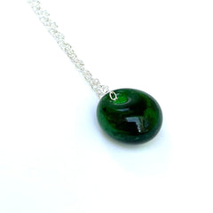 Green glass whisky bottle pendant