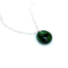 Green glass whisky bottle pendant