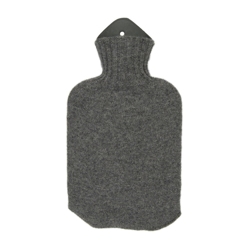 Lambswool Knit mini Hot Water Bottle - grey