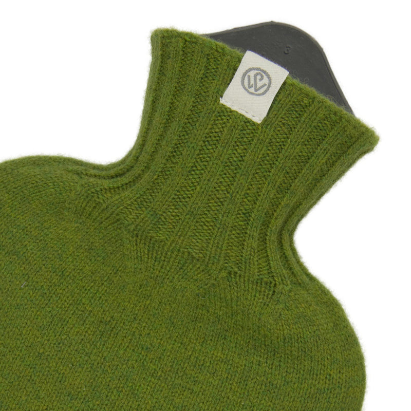 Lambswool Knit mini Hot Water Bottle - moss green