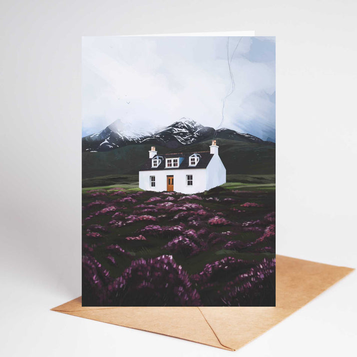 'Amidst the heather' card
