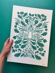 Green Man A3 Print