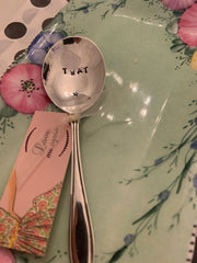 'Tw*t' - hand stamped vintage teaspoon