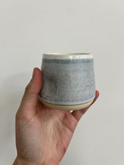 Small dimple tumbler - light blue/grey speckled glaze