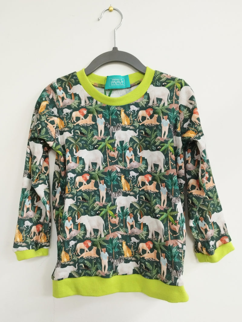 Long sleeved baby/child t-shirt - David Attenbear & animals print (12-18 months or 2-3 years)