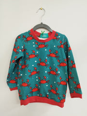 Long sleeved child t-shirt - crabs print (0-6 months or 18-24 months)