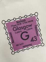 Glasgow postcode tote bag - G43 area