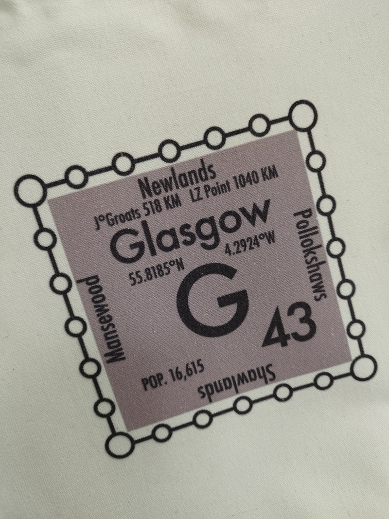 Glasgow postcode tote bag - G43 area