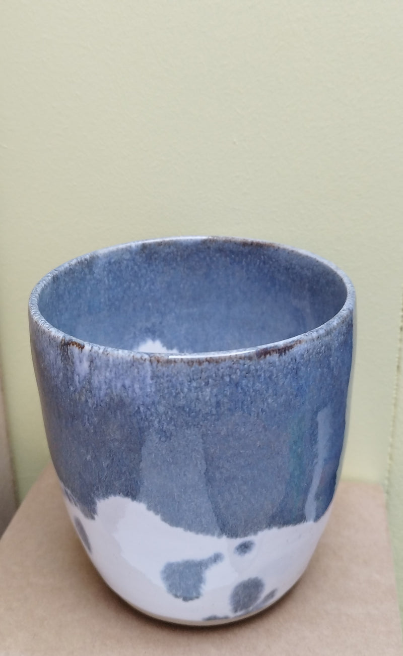 Large ceramic tumbler - coastal glaze