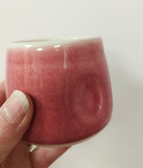 Small dimple tumbler - pink glaze