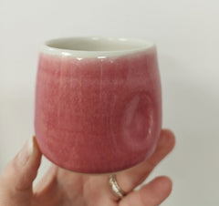Small dimple tumbler - pink glaze