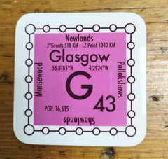 Glasgow postcode coaster - G43 area