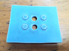 Ceramic soap dish - turquoise