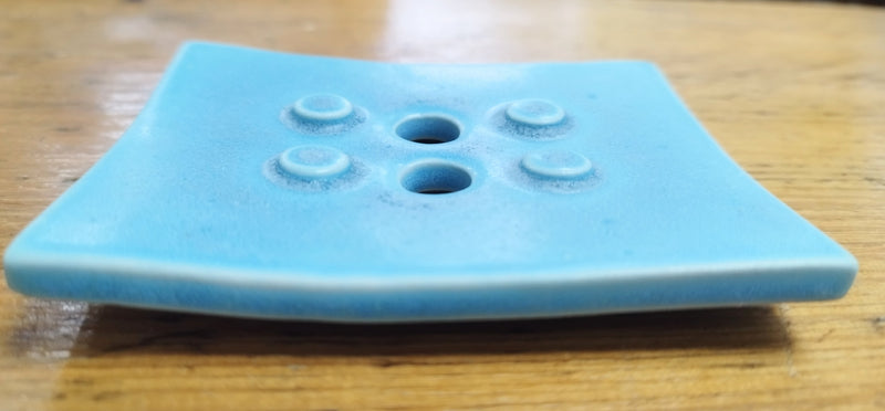 Ceramic soap dish - turquoise