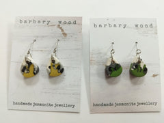 'Painterly' Jesmonite teardrop earrings - different colours available