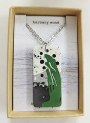 'Painterly' Jesmonite oblong necklace - different colours available