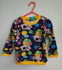 Long sleeved baby/child t-shirt - astronaut and space print (18-24 months or 3-4 years)