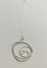 Sterling Silver abstract swirl pendant