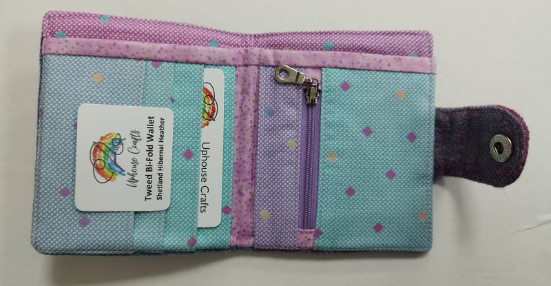 Bi-fold wallet/purse - Shetland Hibernal Heather