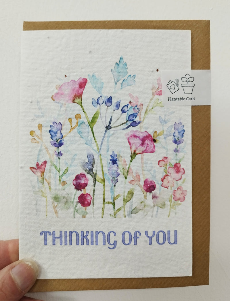 Plantable thinking of you card