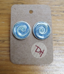 Ceramic swirl stud earrings - different colours available