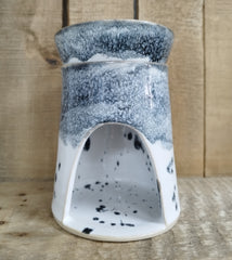 Ceramic wax melt/oil burner - charcoal speckle glaze