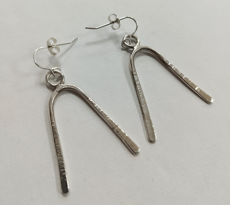 Sterling Silver wishbone earrings