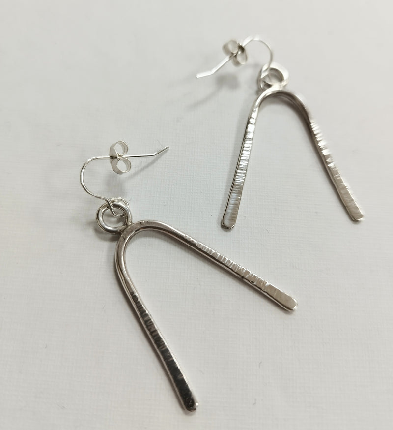 Sterling Silver wishbone earrings