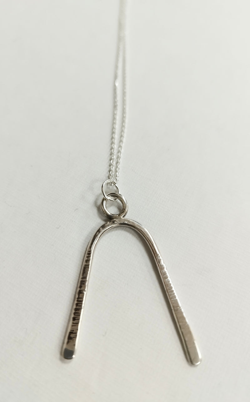 Sterling Silver wishbone pendant