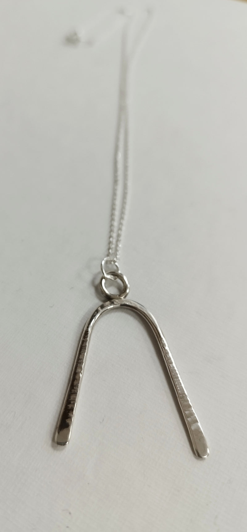 Sterling Silver wishbone pendant